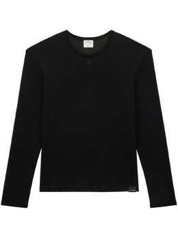 Courreges: Футболка в сетку 