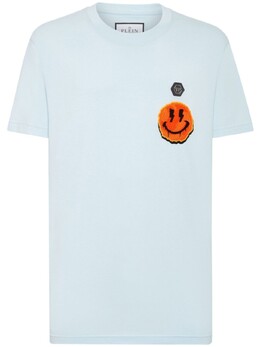 Philipp Plein: Синяя футболка  Smile