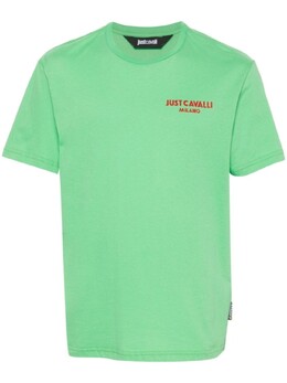 Just Cavalli: Зелёная футболка 