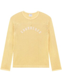 Courreges: Футболка в сетку 