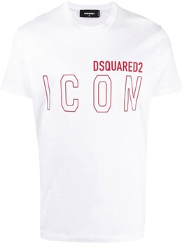 Dsquared2: Белая футболка  Icon