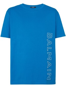 Balmain: Синяя футболка 