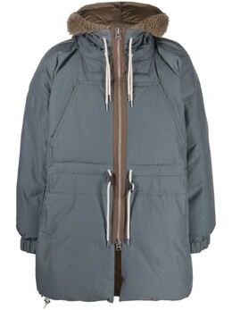 Sacai: Пуховик с капюшоном 