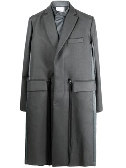 Sacai: Плащ из шерсти 