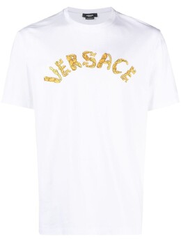 Versace: Белая футболка  Baroque