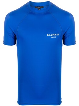 Balmain: Синяя футболка 