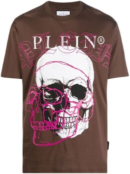 Philipp Plein: Коричневая футболка 