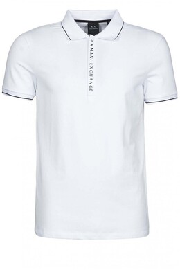 Armani Exchange: Белое поло 
