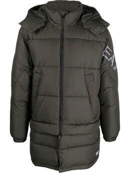 EA7 Emporio Armani: Пуховик с капюшоном 