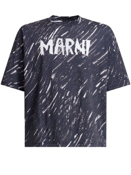 Marni: Синяя футболка 