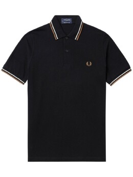 Fred Perry: Чёрная рубашка  Twin Tipped