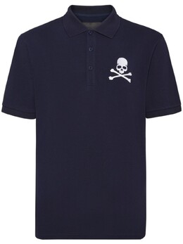 Philipp Plein: Хлопковая футболка  Skull