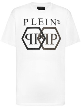 Philipp Plein: Белая футболка  Hexagon