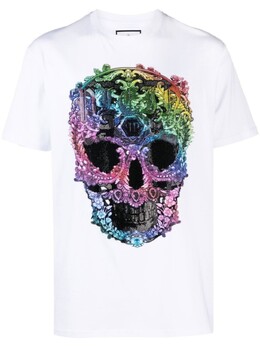 Philipp Plein: Футболка  Skull со стразами