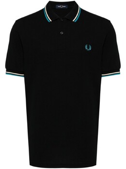Fred Perry: Чёрная рубашка  Twin Tipped