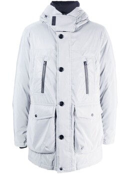 Woolrich: Серый пуховик  Arctic