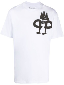 Philipp Plein: Белая футболка  Iconic Plein