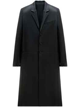 Courreges: Кожаное пальто 
