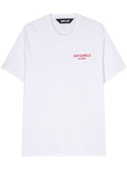 Just Cavalli: Белая футболка 