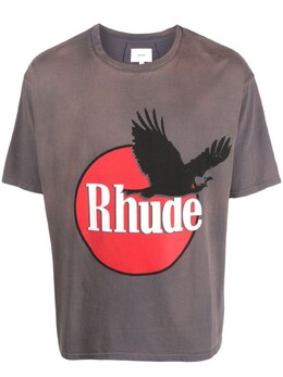 Rhude: Серая футболка 