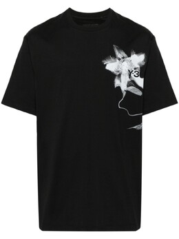 Y-3: Футболка с принтом 