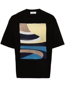 Lanvin: Футболка с вышивкой 