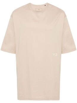 Y-3: Коричневая футболка 