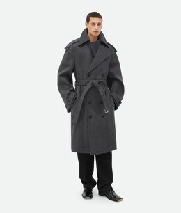 Bottega Veneta: Плащ из шерсти 