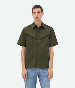 Bottega Veneta: Рубашка цвета хаки 