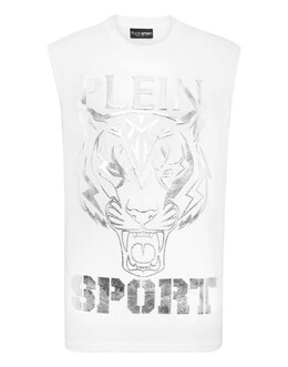 Plein Sport: Белая майка 