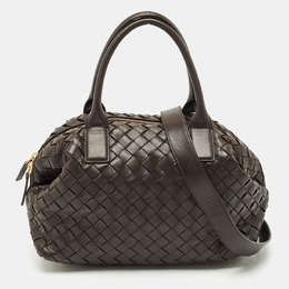 Bottega Veneta: Коричневая сумка  Intrecciato