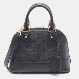 Louis Vuitton: Чёрная сумка через плечо  Alma BB