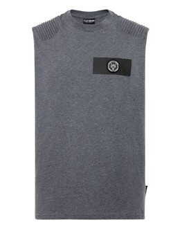 Plein Sport: Серая майка 