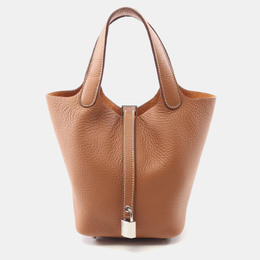 Hermes: Коричневая сумка-шоппер 
