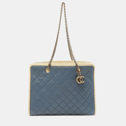 Chanel: Голубая сумка-шоппер 