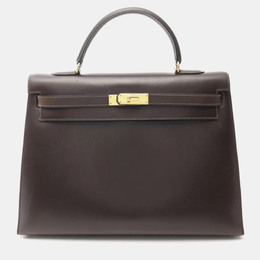 Hermes: Коричневая сумка  Kelly 35