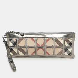 Burberry: Бежевый клатч 