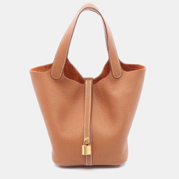 Hermes: Коричневая сумка-шоппер 