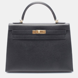 Hermes: Чёрная сумка  Kelly 32