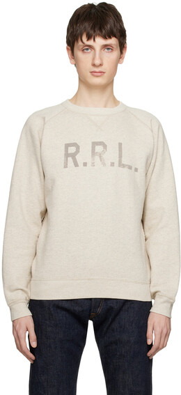 Rrl: Бежевый свитшот 