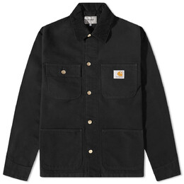 Carhartt WIP: Чёрное пальто 