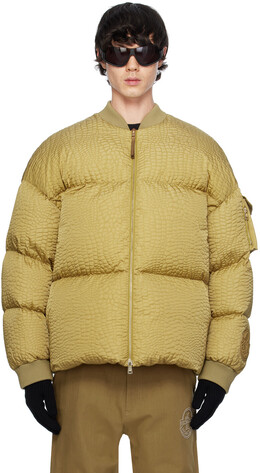 Moncler Genius: Зелёный пуховик 