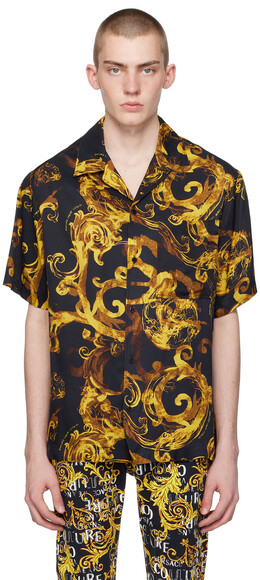 Versace Jeans Couture: Чёрная рубашка 