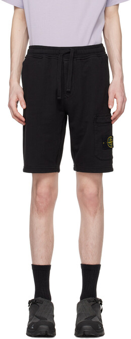 Stone Island: Чёрные шорты 