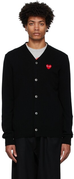 Comme Des Garçons Play: Чёрный кардиган 