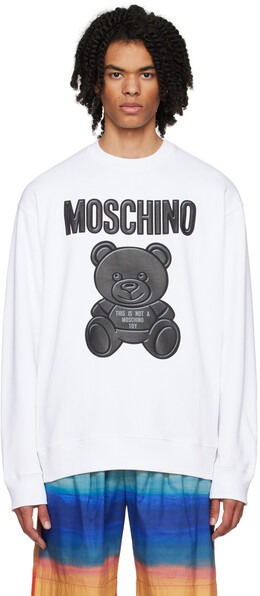 Moschino: Белый свитшот 
