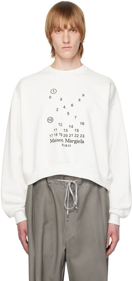 Maison Margiela: Белый свитшот 