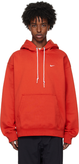 Nike: Красная толстовка  Solo Swoosh