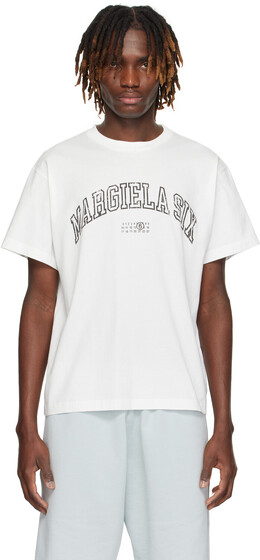 MM6 Maison Margiela: Белая футболка 