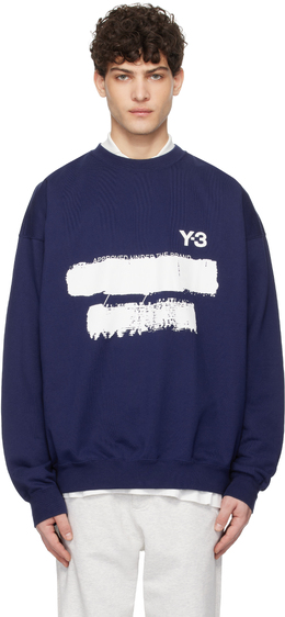 Y-3: Синяя толстовка 